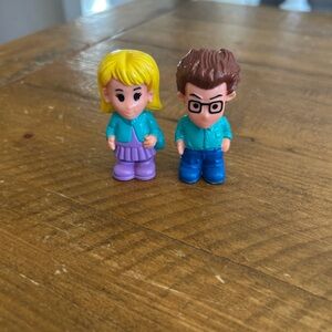 Vintage Keenway Dollhouse Dolls Figures 2.5” – Mom & Dad as is